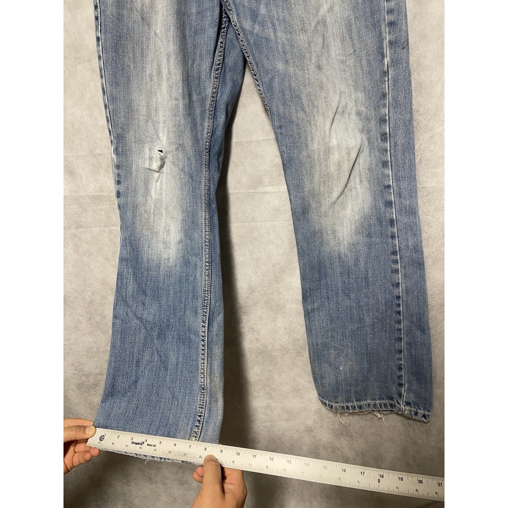 Wrangler Jeans Men 32X34 Blue Denim 20X Bootcut Cowboy Western Ranch Distressed - Picture 4 of 11